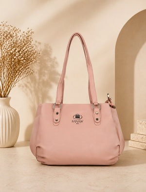 Stylish pink shoulder purse for women
