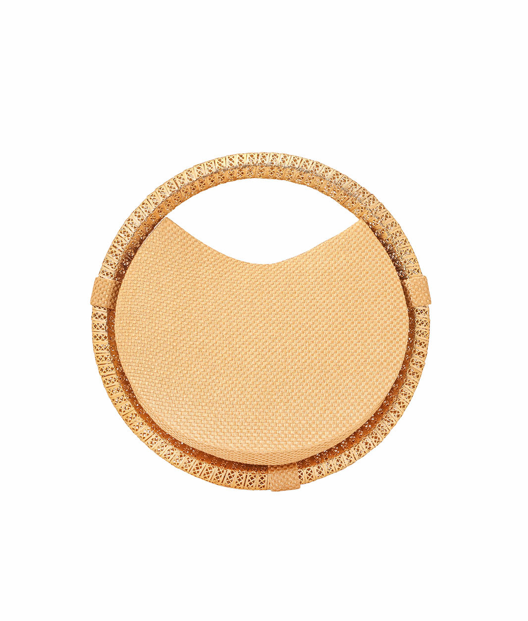 Round Embroidered Hand Clutch
