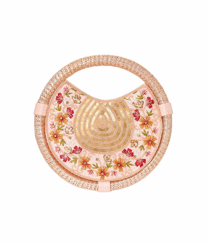 Luxe Handcrafted Round Clutch