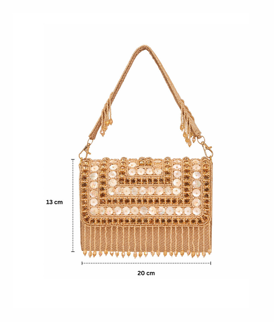 Embellished Shoulder Clutch Bag