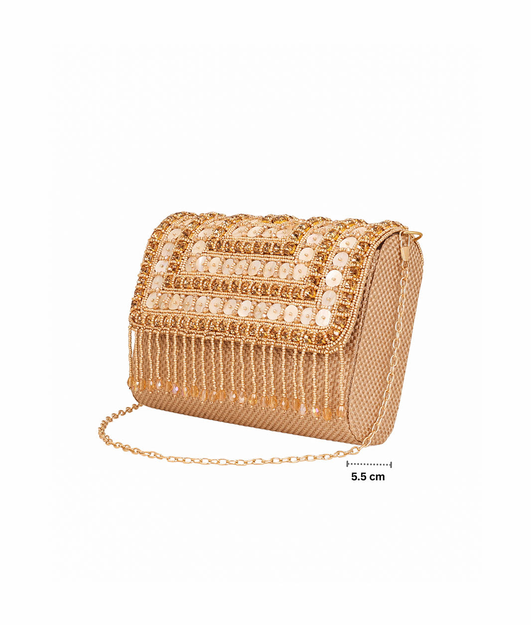 Embellished Shoulder Clutch Bag