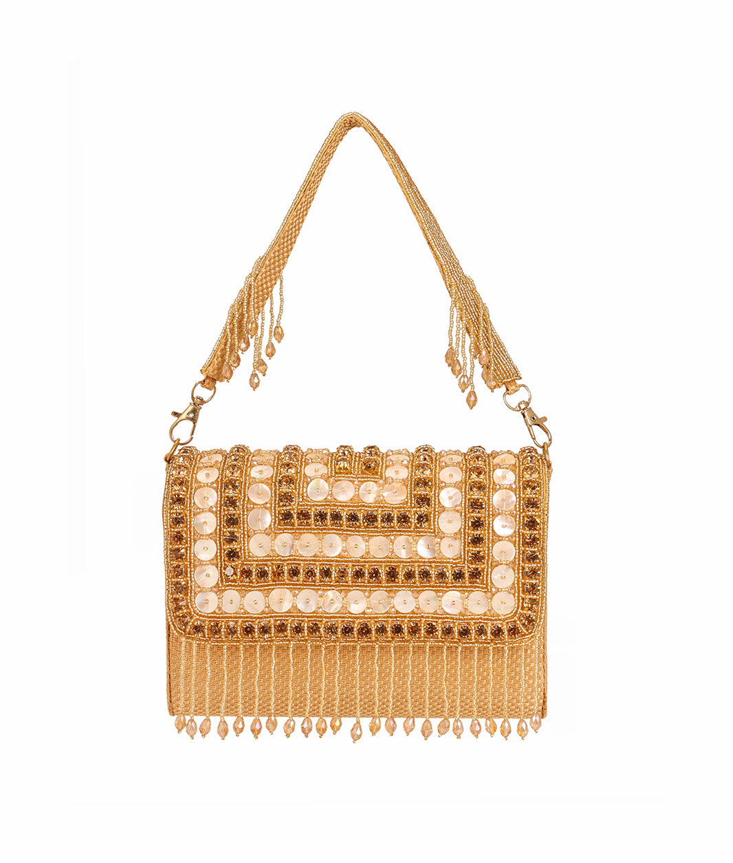 Embellished Shoulder Clutch Bag