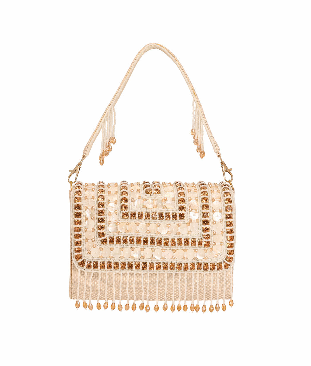 Embellished Shoulder Clutch Bag