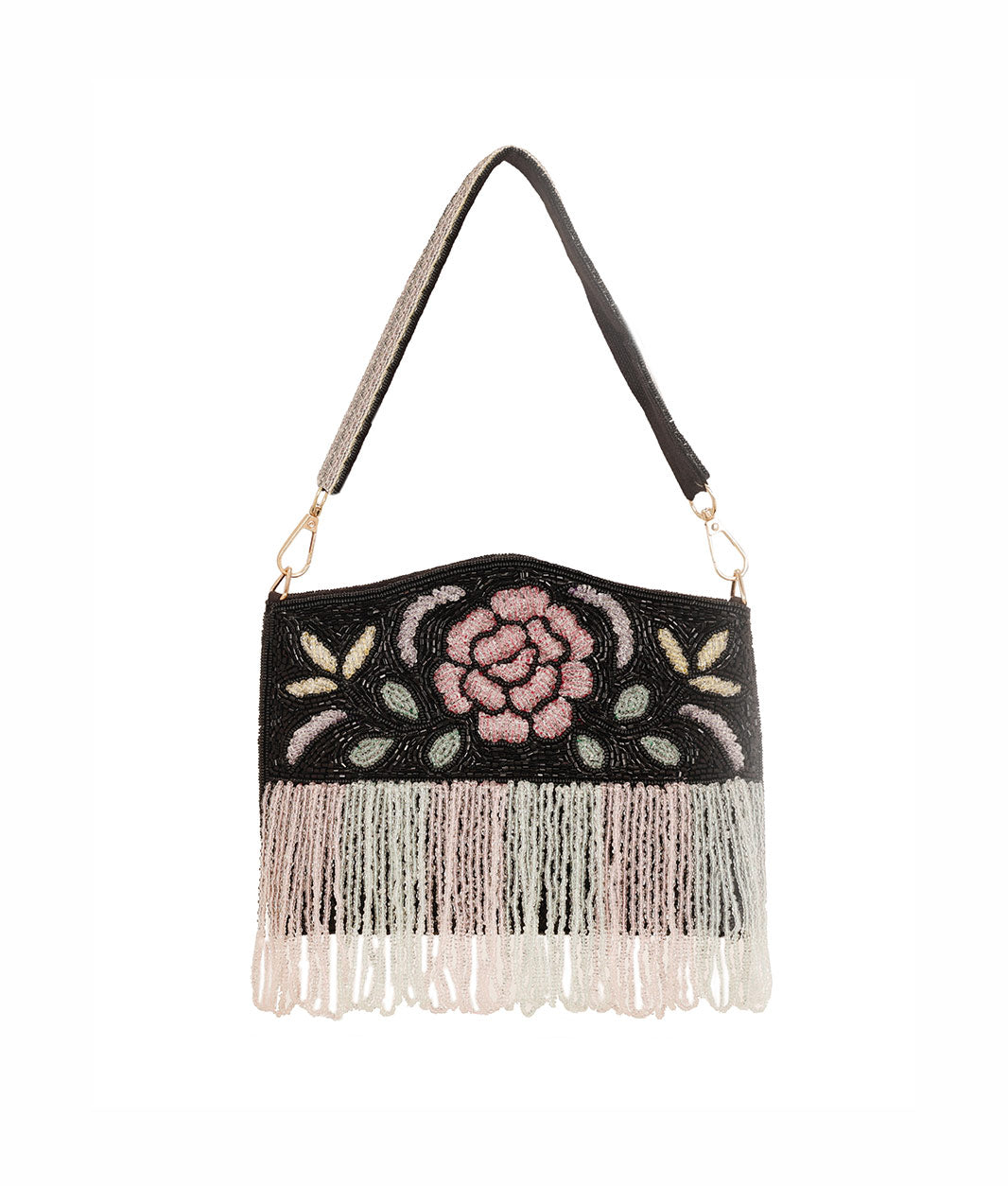 Embroidered Sling Clutch