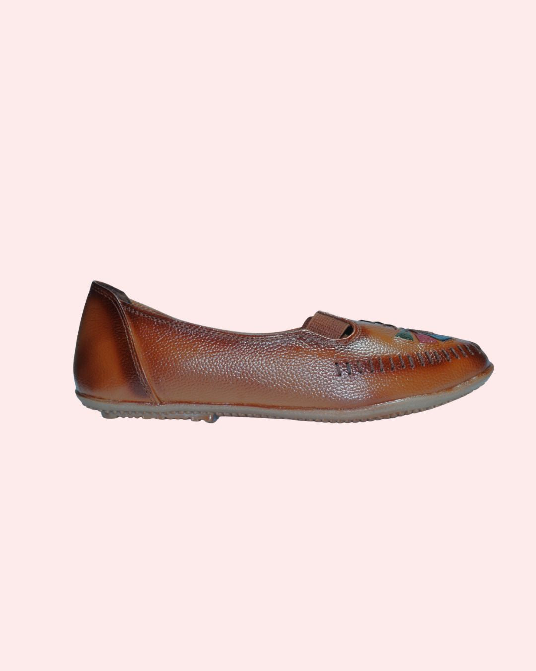 Elegant brown casual leather shoes for daily wear