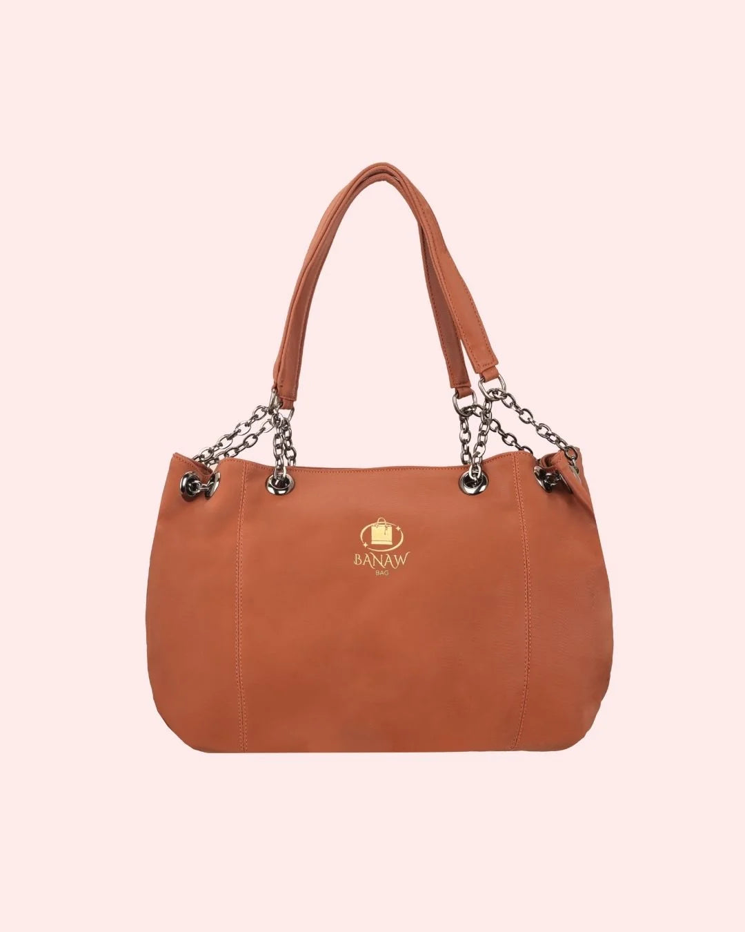 Spacious Brown tote purse for casual and party wear