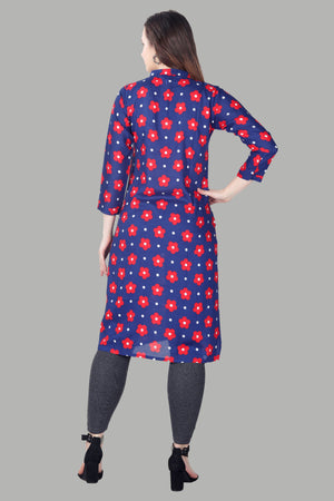 Comfortable women’s blue kurti by AIKAA