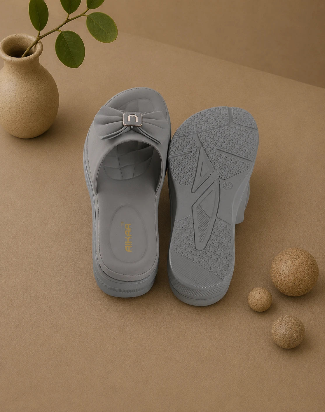 Elegant grey casual footwear for daily wear