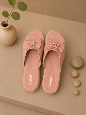 Elegant peach casual footwear for daily wear