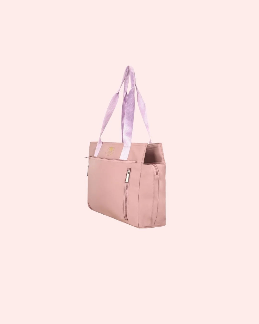 Spacious women’s pink shoulder tote bag