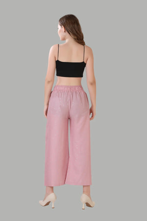 Elegant pink palazzo pants for casual and daily wear