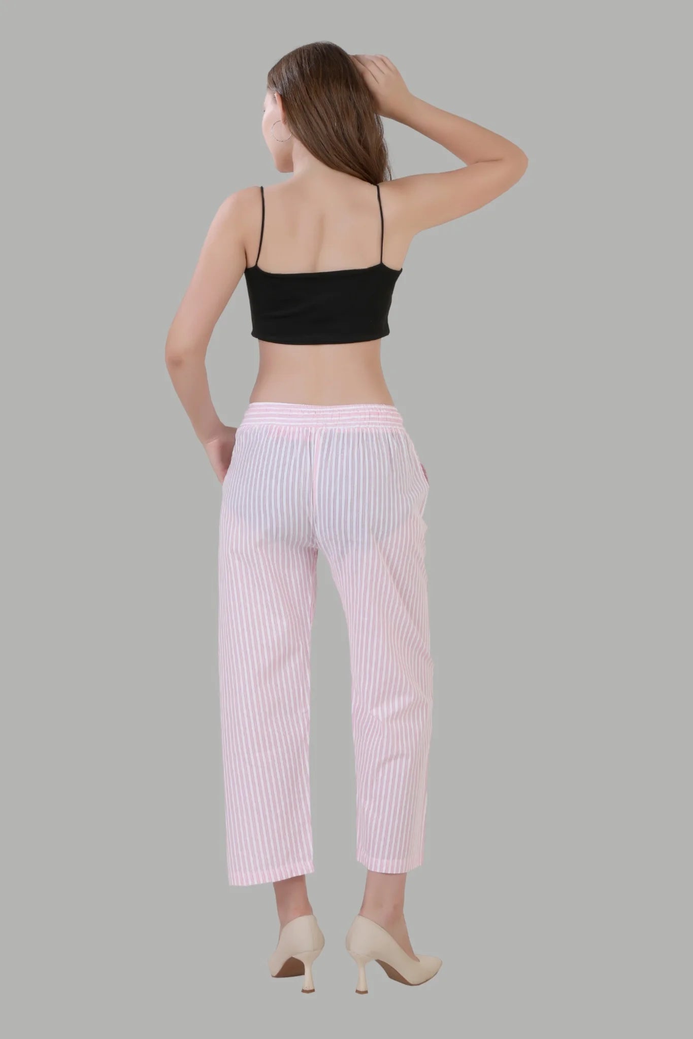 stylish-pink-striped-straight-pants