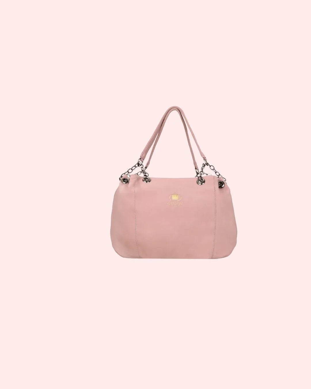 Spacious pink tote purse for casual and party wear