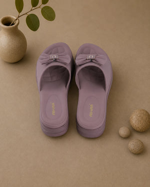 Comfortable women’s purple slipon slides by AIKAA