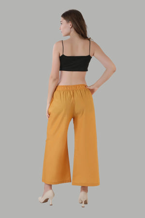 Elegant yellow palazzo pants for casual and daily wear