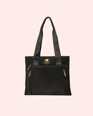 Black tote bag for women