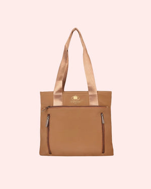 Brown tote bag for women