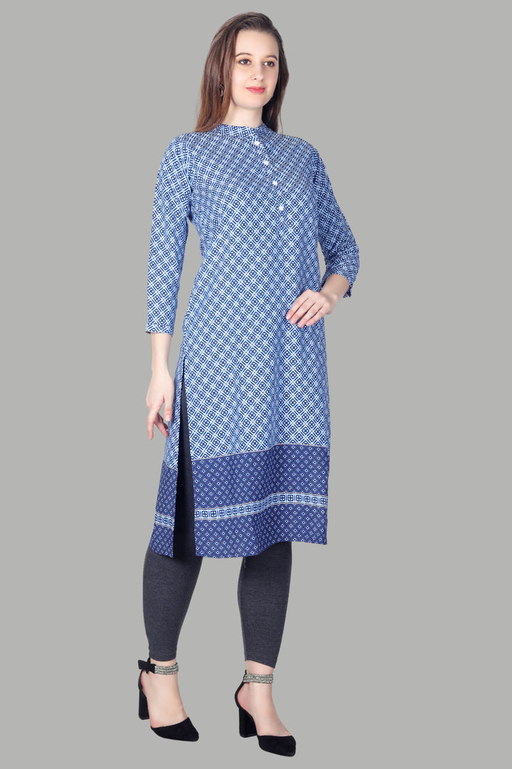 Stylish text print casual kurti for women