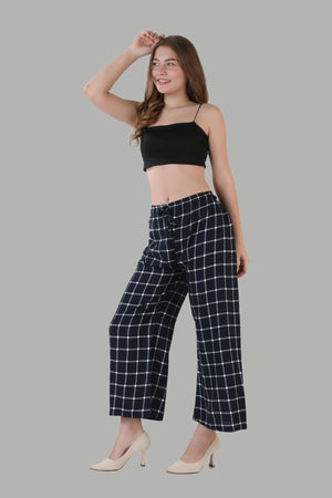 Fashionable black palazzo pants for girls and women