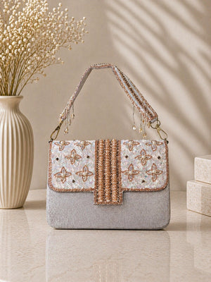 Fashionable pearl clutch purse for girls and women