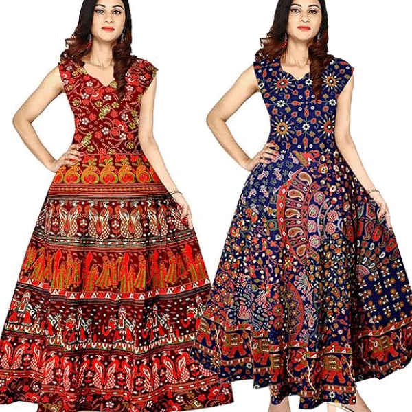 Shrisay Fashion Women Cotton Fit and Flare Fabric