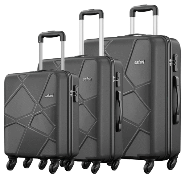 Safari Polypropylene Pentagon Hardside Small, Medium & Large Size Cabin